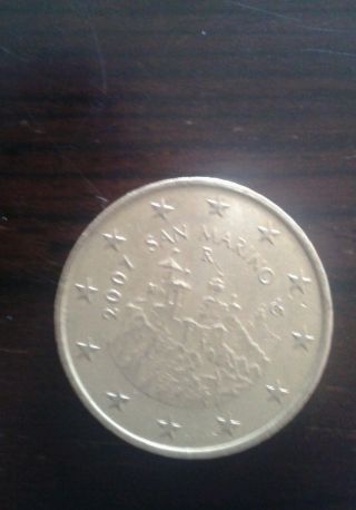6129 San Marino 50 Cent Coin 2007 photo