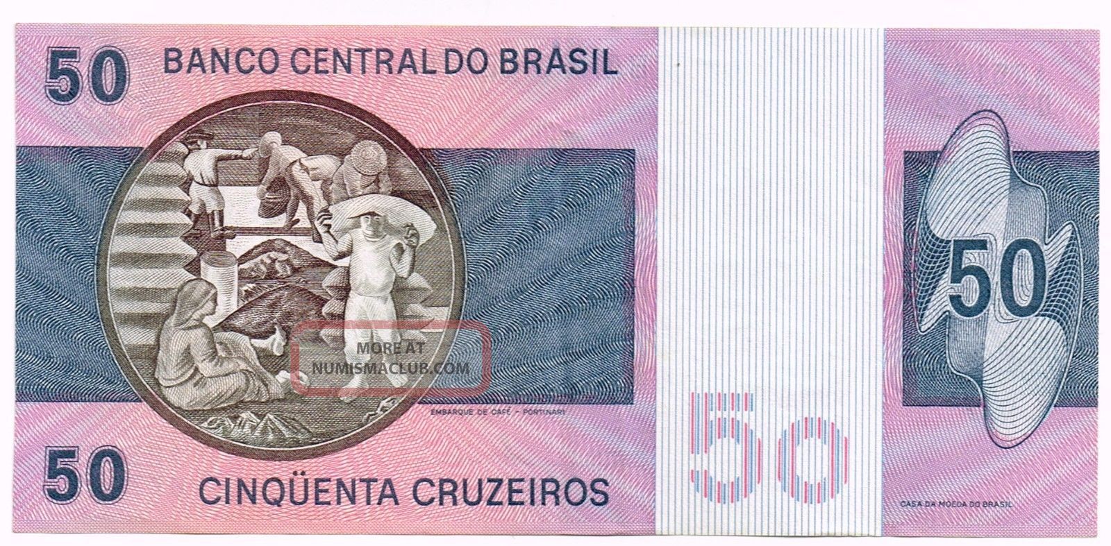 1970 81 Brazil 50 Cruzeiros Note P194