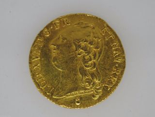 France: Louis Xvi Gold 1 L ' Dor Very Low Mintage 1786 Aa.  235 Agw 31 photo
