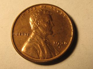 1936 S Lincoln Wheat Cent Penny In Bu Uncirculated photo