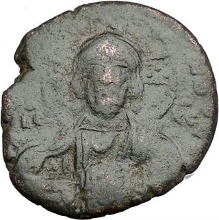 Jesus Christ Class A2 Anonymous Ancient 1025ad Byzantine Follis Coin I50096 photo