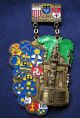 Vintage German Brass Token Walking Hiking Pin Medal 1979 (15) Exonumia photo 2