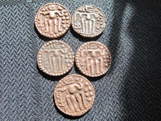 1 - Kandy Kings Of Ceylon 1055 - 1295 A.  D - Buddhist Bronze Medieval Coin Of Ceylon photo