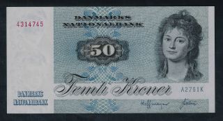 Denmark Banknote 50 Kroner 1972 Series Unc photo
