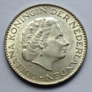 L3 Netherlands Gulden,  1965 Silver Unc photo