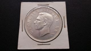 1950 South Africa 5 Shillings Silver Coin photo