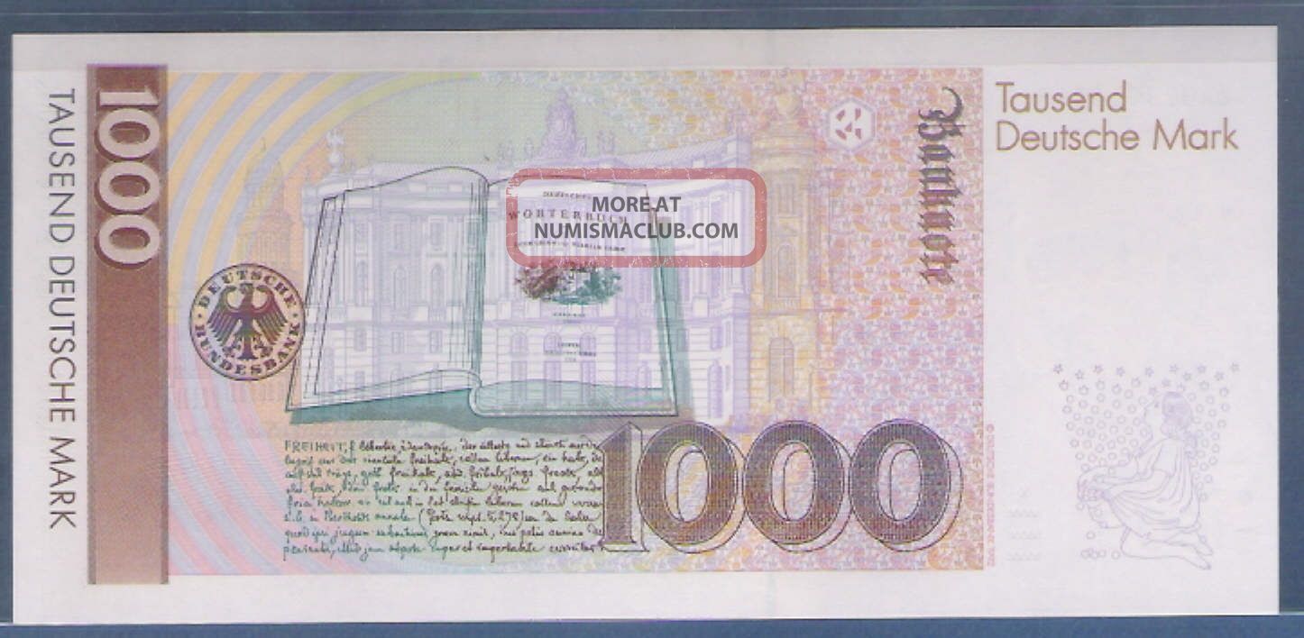 1993 Germany 1000 Dm Unc 