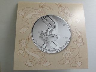 Canada 2015 $20 For $20 0.  9999 Pure Fine Silver Coin - Looney Tunes: Bugs Bunny photo