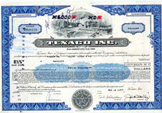 Texaco Inc.  (5,  000 Shares) 1977 Stock Cancelled Certificate photo