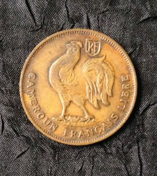 Cameroon Franc,  1943 Sa,  Rooster photo