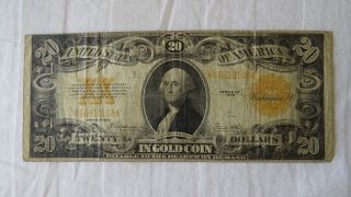 1922 $20 Gold Certificate Fr - 1187 - photo