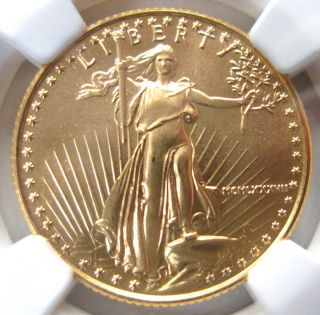 1987 United States 1/4 Oz Gold $10 American Eagle Ngc Ms69 Unc photo