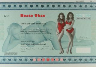 S710 Beate Uhse 1999 Bond Certificate Blue photo