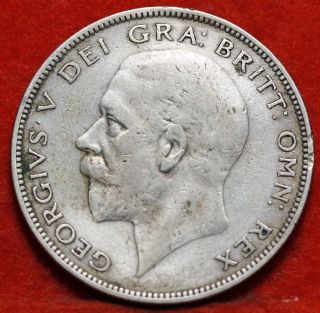 Circulated 1933 Great Britain 1/2 Crown Silver Foreign Coin S/h photo