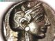 2rooks Greek Greece Attica Athens Drachm Coin Athena Helmet / Owl Olive Spray Coins: Ancient photo 2