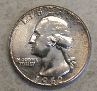 1962 Unc.  Washington Quarter 90 Us Silver Coin,  Coin. photo