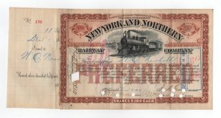 1887 York And Northern Railway Company Stock Certificate photo