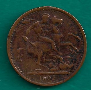 1902 Great Britain Coronation Coin Edward Vii Commemorative British Token photo