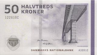 Denmark 50 Kroner P - 65 Banknote Uncirculated photo
