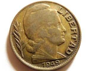 1949 Argentinian Twenty (20) Centavos Coin photo