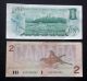 Canadian Currency $1 Note,  Series 1973 And $2 Note,  Series 1986 Canada photo 1