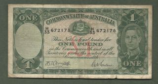 Australia Commonwealth Of Australia Kgvi 1 Pound 2178 photo