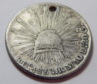 1837 Do Mexico Silver 8 Reales Coin -.  7859 Troy Oz Asw photo
