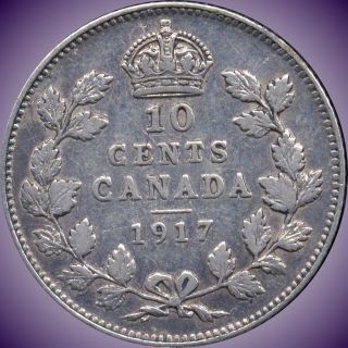1917 Canada 10 Cent Silver Coin (2.  32 Grams.  925 Silver) (no Tax) photo