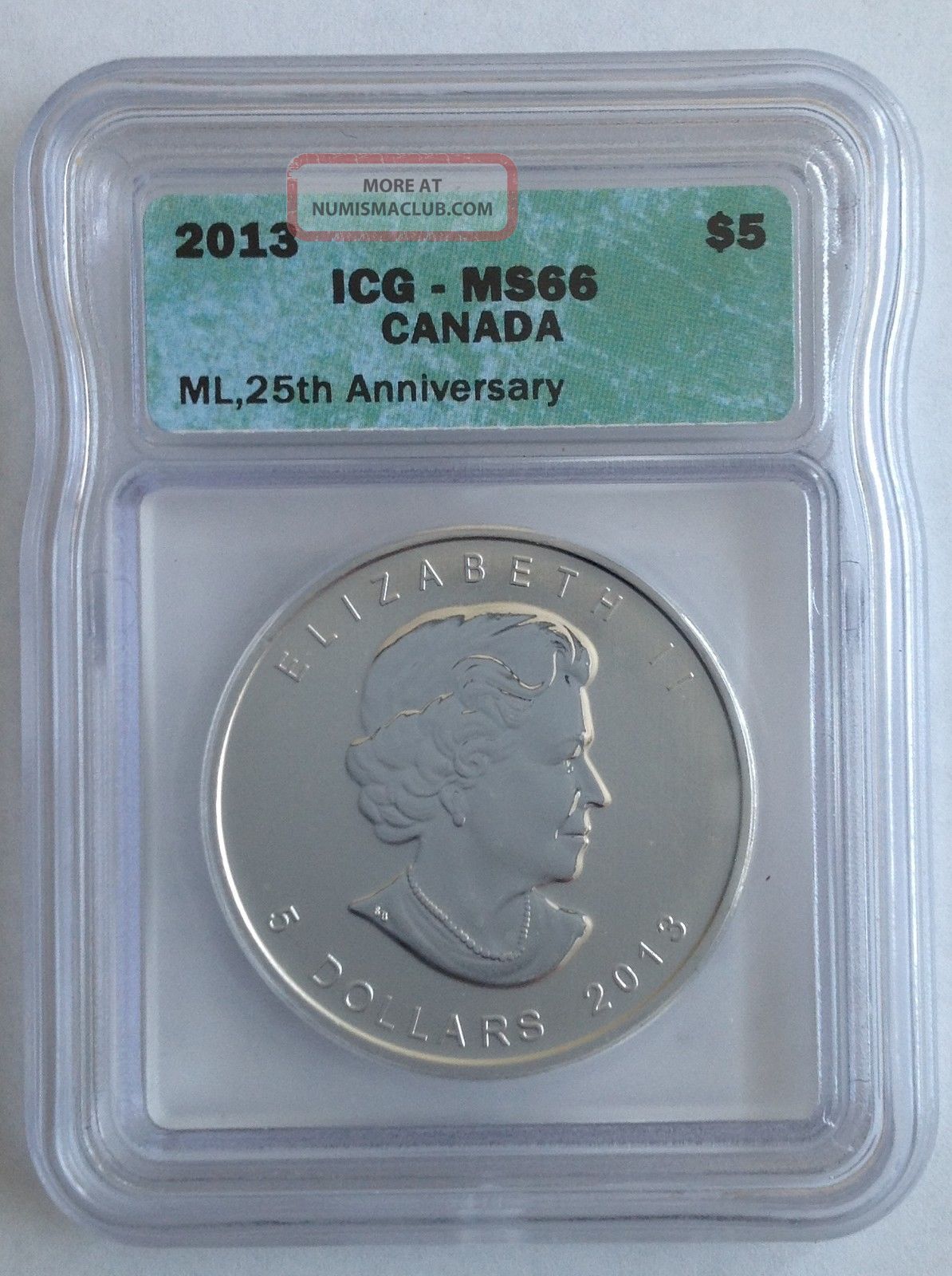 2013 Silver Canada Ml 25th Anniv Coin