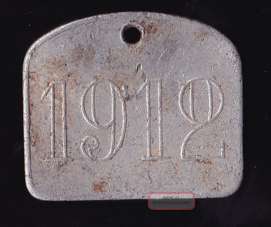 Belgium Congo 1912 " Head Tax " Token 1912 Rare Type I