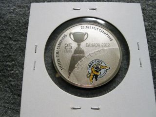 Canada 25 Cents 2012 Hamilton Tiger - Cats Cfl Canadian Football Grey Cup Km 1316 photo