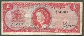 Trinidad And Tobago $1 Qeii 5920 photo
