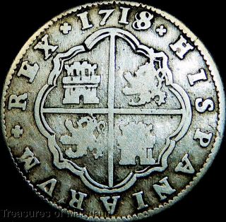 1718 Philip V Spanish Silver 