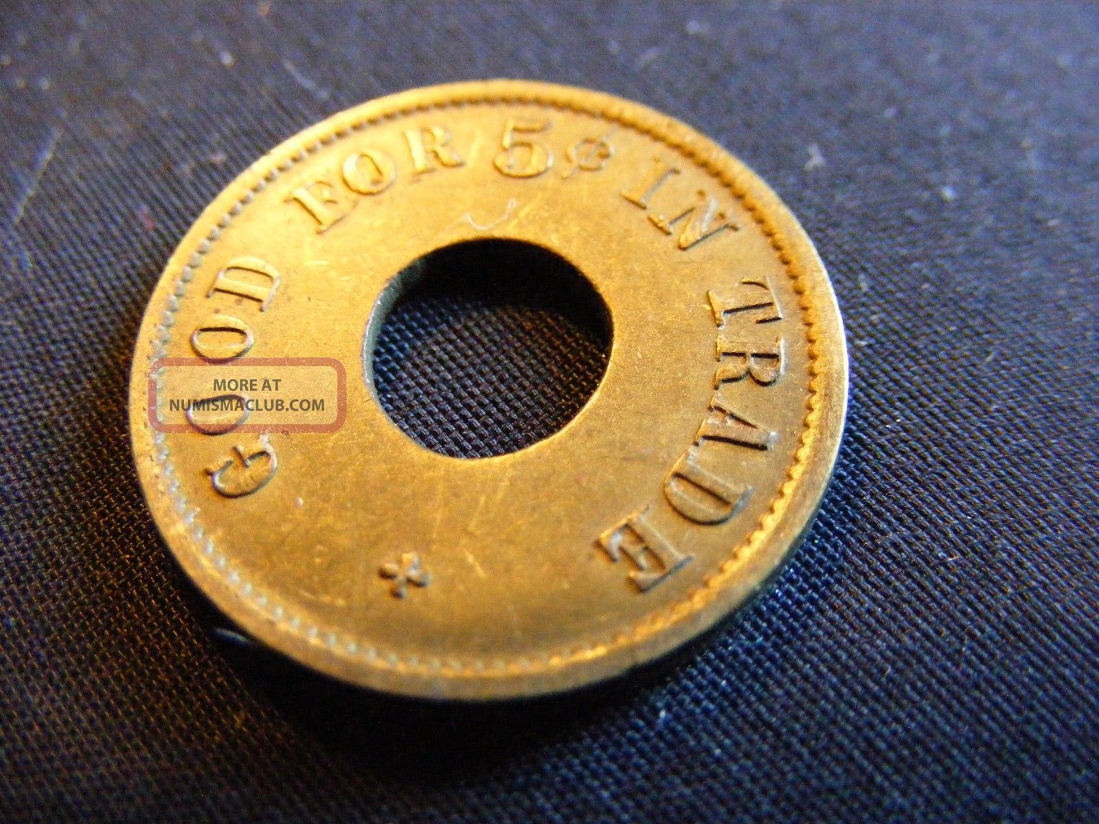 Vintage Mystery " 6056 " Good For 5 Cents In Trade Token