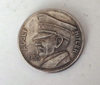 German Coin Adolf Hitler 5 Rm 1935 Reichsmark Ww2 Deutsche Reich photo