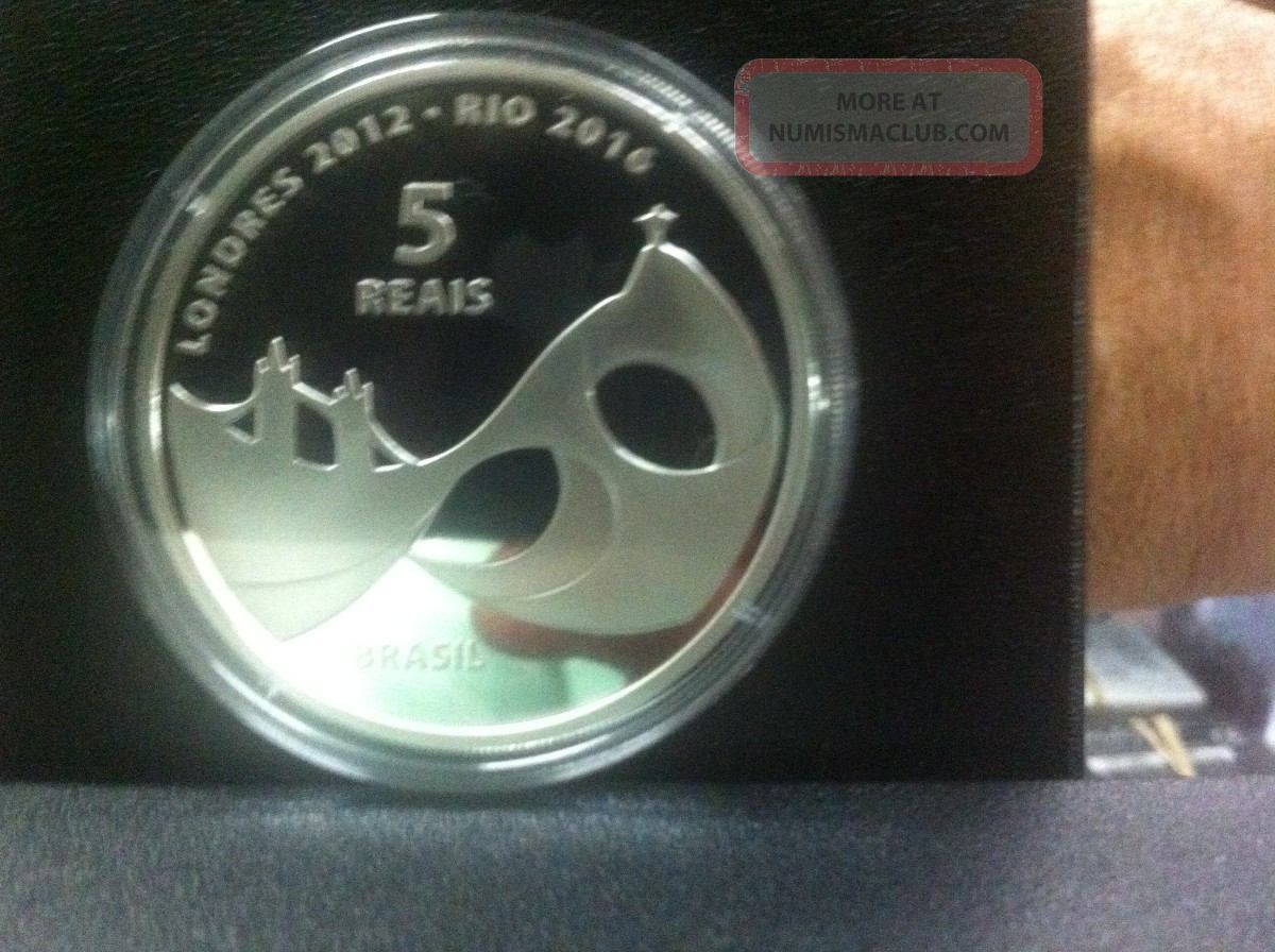 Brazil 2012 5 Reais Olympic Flag 2016 Silver Proof Unc Just Released Rare South America photo