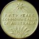 Australia: - 50th Anniversary Of Federation Commemorative Medallion 1951 Adp5023 Exonumia photo 2