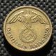 Coin Of Nazi Germany 10rp 1939a W/ Swastika World War Ii Germany photo 1
