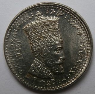 Ethiopia.  Ee1923 - 1929,  Haile Selassie I.  10 Matonas Unc photo
