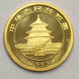 1995 China.  999 Pure Gold 1/20th Panda Bu photo