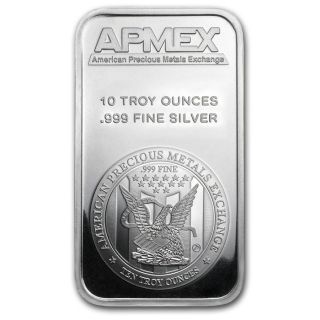 10 Oz Apmex Silver Bar.  999 Fine - - Sku 10161502 Insured Delivery photo