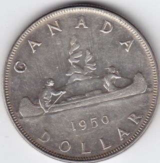 1950 Canada Silver $1 Dollar Coin - Arnprior - A U photo