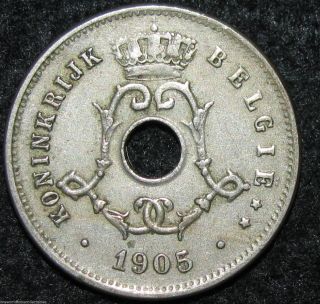 Belgium 5 Centimes 1905 /4 Date Error World Coin (combine Sh) Bin - 1646 photo