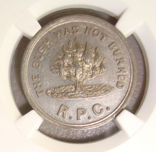 (undated) South Ryegate,  Vermont B - 6078 Communion Token Ngc Ms63 Wings Approved photo