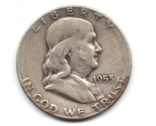 Benjamin Franklin Half Dollar 1953 - S photo