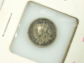 Antique 1914 Canada Five (5) Cents Silver Coin photo