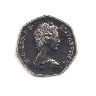 England 50 Pence Clasping Hands 1973 Km: 918 Choice Proof photo