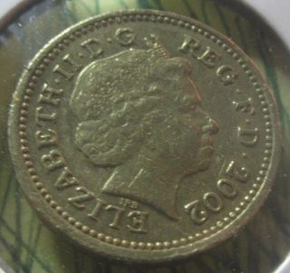 Uk (great Britain) 2002 Pound Nickel - Brass,  22.  5 Mm.  Subject: England photo