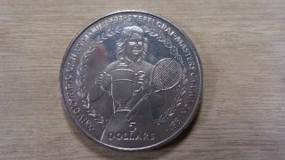 Niue 1988 - Five Dollars,  Tennis - Steffi Graf 1987 Masters Champion - Same Specs photo