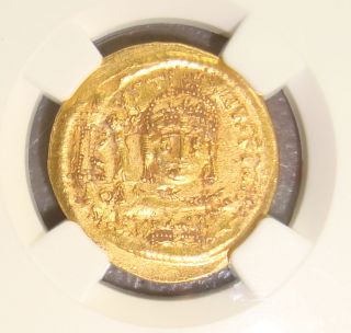 Ad 565 - 578 Justin Ii Ancient Byzantine Gold Solidus Ngc Au 4/5 2/5 photo
